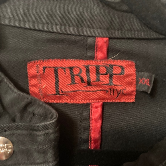 Tripp NYC Black Jean Jacket with Silver Accents - Picture 2 of 4